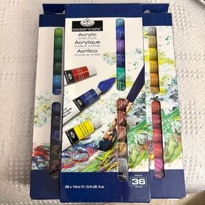 Royal & Langnickel Essentials Acrylic Paints, NIB Set of 36
